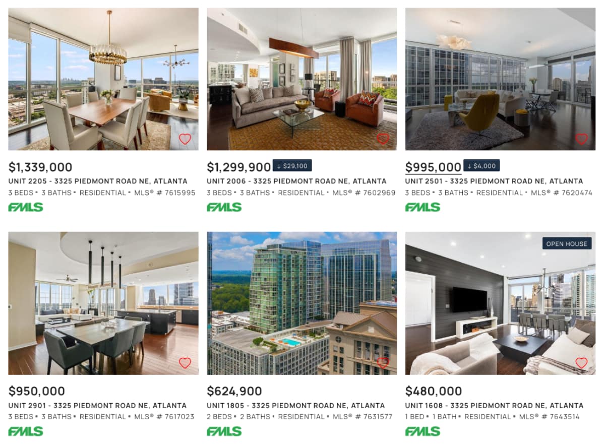 Available luxury condo listings